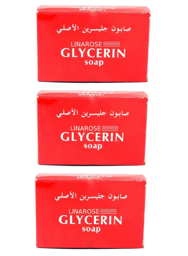 LINA ROSE 3 Pieces of Glycerin Soap 125 G - Image 1