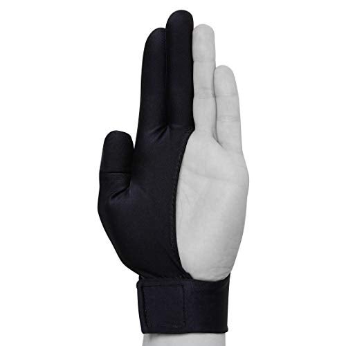 Longoni Billiard Pool CUE Glove - Black - One Size fits All (for Left Hand (Right-Handed Player)) - Image 3