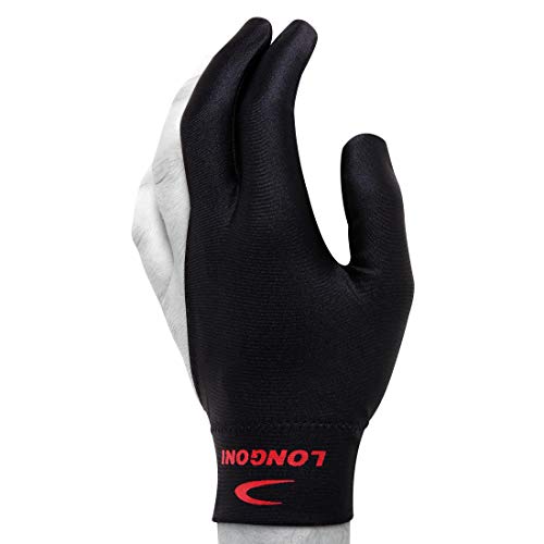 Longoni Billiard Pool CUE Glove - Black - One Size fits All (for Left Hand (Right-Handed Player)) - Image 2