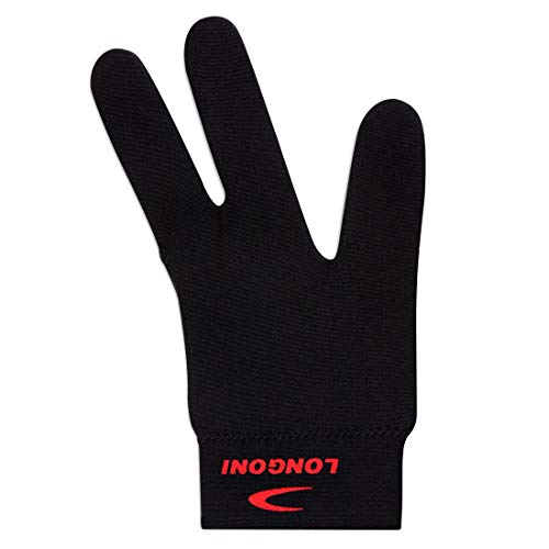 Longoni Billiard Pool CUE Glove - Black - One Size fits All (for Left Hand (Right-Handed Player)) - Image 4