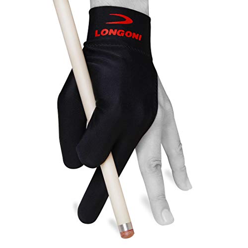 Longoni Billiard Pool CUE Glove - Black - One Size fits All (for Left Hand (Right-Handed Player)) - Image 1