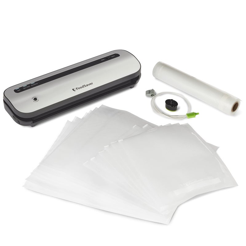 FoodSaver Space-Saving Vacuum Sealer with Bags and Roll - Image 1