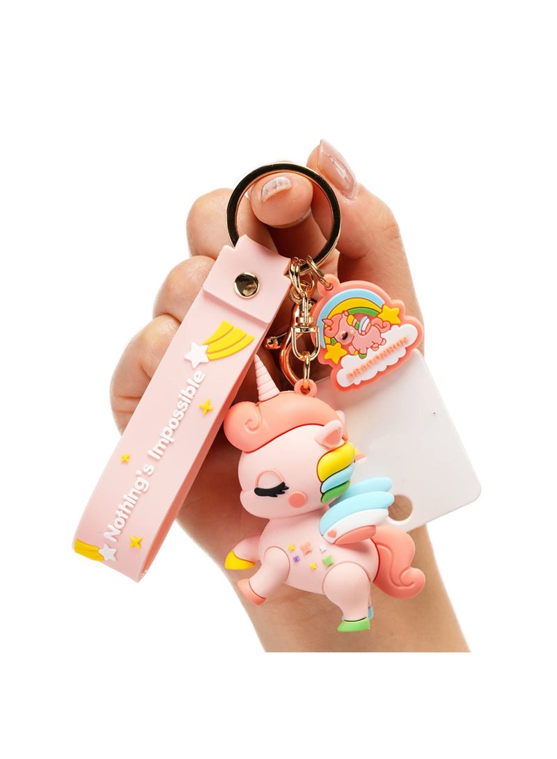 SYOSI Cute Keychain Gift - Unicorn Keychain Kawaii Accessories Key Chain Backpack Charms Car Keys Keychain for Kids Girls  - Image 1