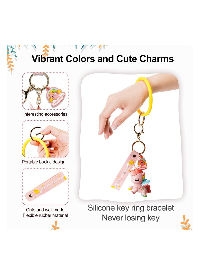 SYOSI Cute Keychain Gift - Unicorn Keychain Kawaii Accessories Key Chain Backpack Charms Car Keys Keychain for Kids Girls  - Image 2