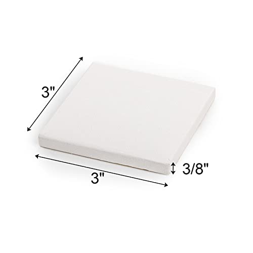 Tosnail 24 Pieces 3" x 3" Mini Canvas Panels Mini Stretched Canvas Small Canvas Boards Square Canvas for Painting, Craft - Image 4