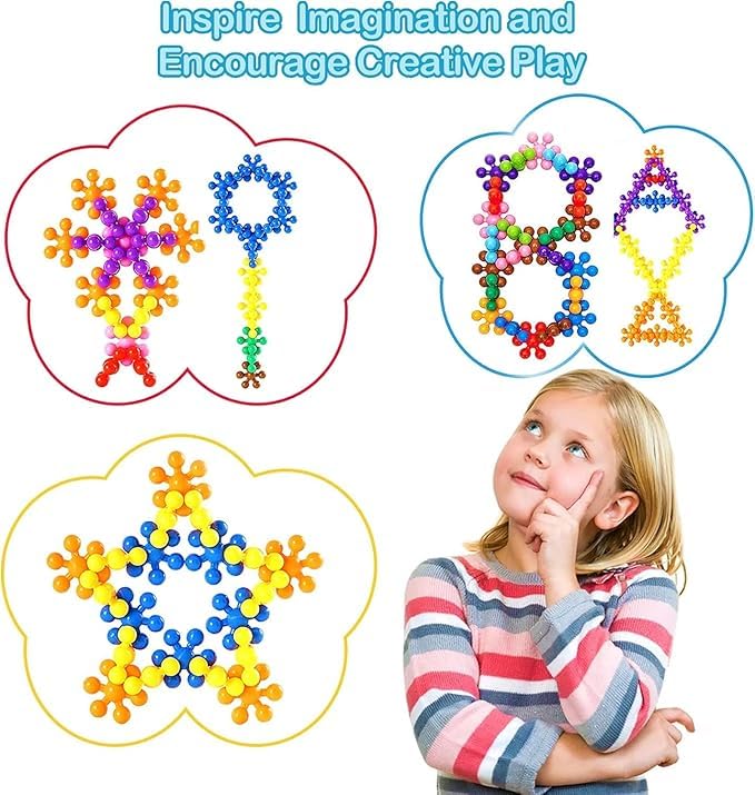 MOPANIRAJ Multicolour Interlocking Star Blocks Educational Construction Toy for Kids 150 pcs Early STEM Learning Building Set Creative Brain Development Activity Toy Ideal for Birthday Gift - Image 3