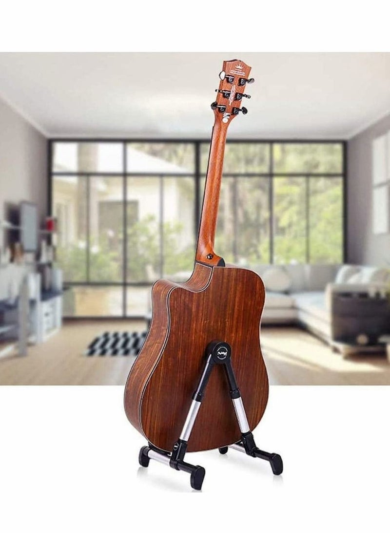 Guitar Stand, Adjustable Guitar Stand, Folding Frame Holder For Electric Guitar Ukulele Bass Instrument Stand Guitar Parts Accessories, For Acoustic Electric Classical Guitar, Red  - Image 5