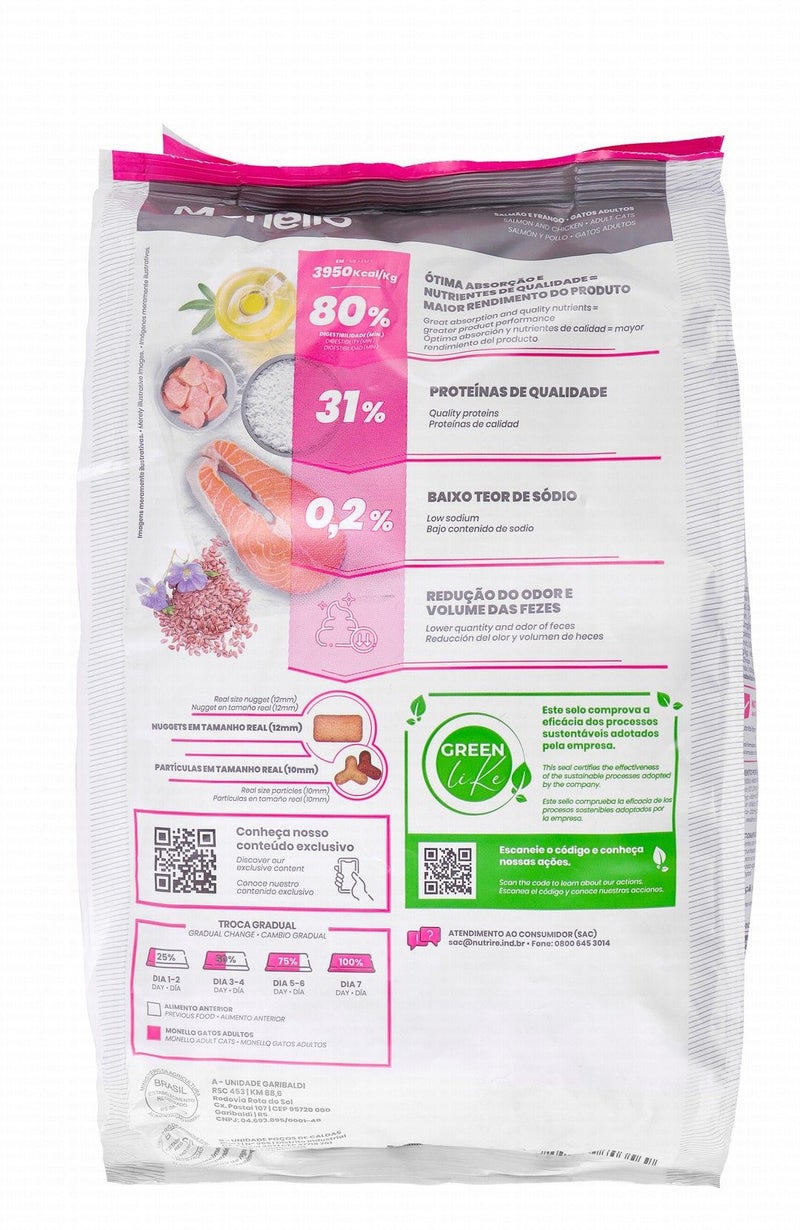 Monello Dry Cat Food with Chicken for Adult Cats - 1 kg