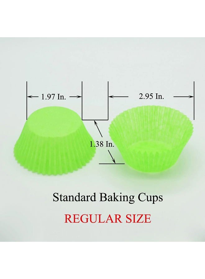 Huaswan Green Cupcake Liners Greaseproof Paper Standard Baking Cups for Party and More, 150-Count - Image 2