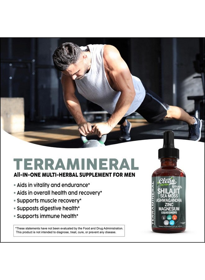Clean Nutraceuticals Shilajit Liquid Drops with Sea Moss, Ashwagandha, Zinc, Magnesium, Liquid Vitamins for Women and Men - Terra Mineral - Image 4
