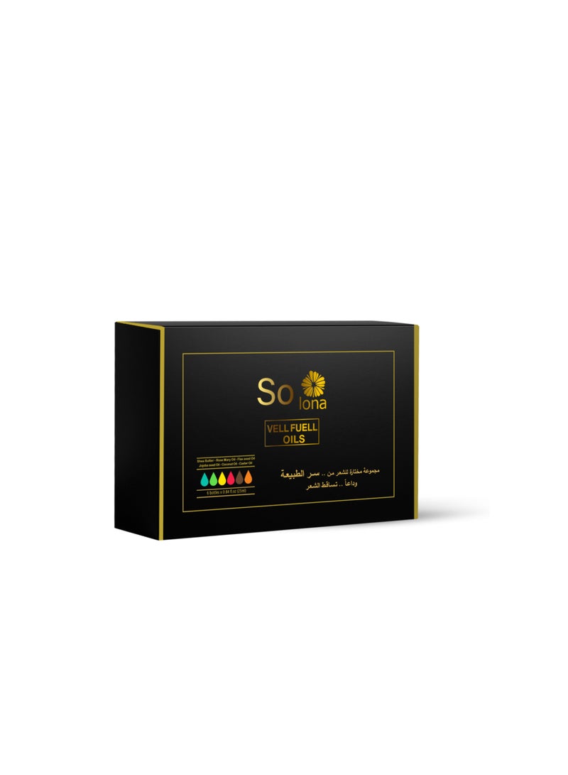 سولونا مجموعة  زيوت الشعر VELL FUEL من سولونا - 6 عبوات *25 ملي &1عبوة 120 ملي - Image 2