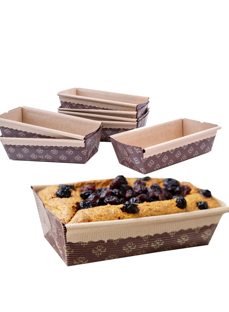 Paper Loaf Pan, Disposable Paper Baking Loft Mold 25ct, All Natural, Recyclable, Microwave Oven Freezer Safe, for Beautifully Displaying Baked Goods (6x 2.5x2) - Image 1