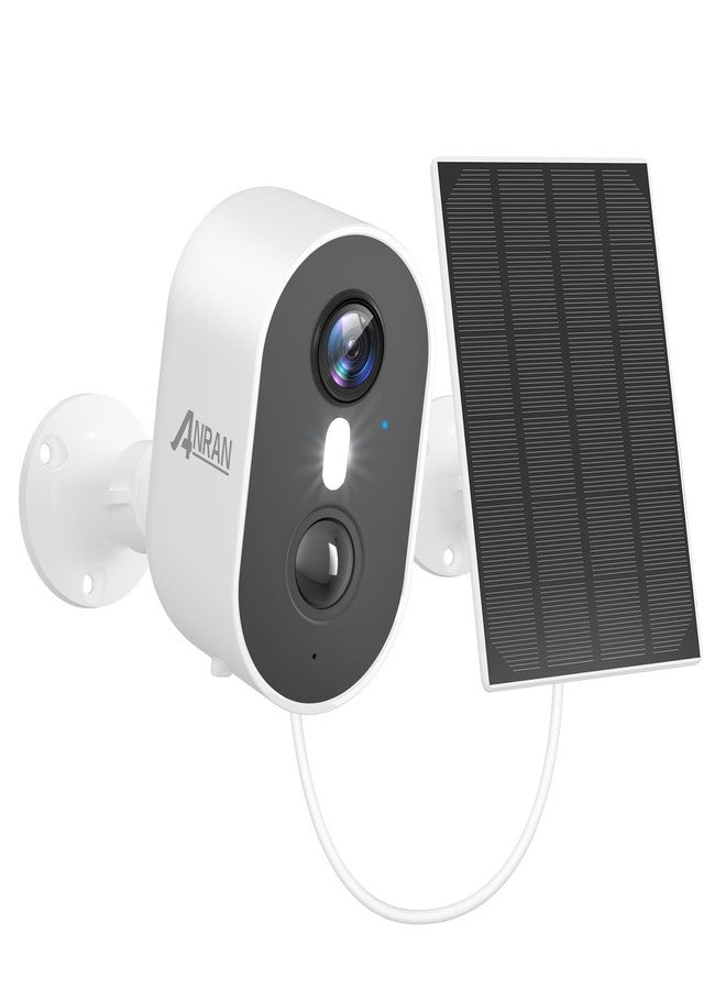 ANRAN 3MP Solar Security Cameras Wireless Outdoor for Home Security, 2K Color Night Vision WiFi Surveillance Home Camera with Solar Panel, Spotlight, PIR Detection, 2-Way Talk, Work with Alexa - Image 1
