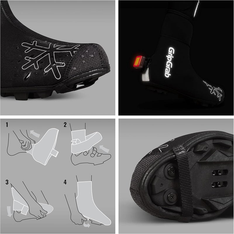 GripGrab Arctic X Waterproof Deep Winter Gravel MTB Cycling Shoe Covers Cold Weather Offroad Fleece Lined Biking Overshoes - Image 3