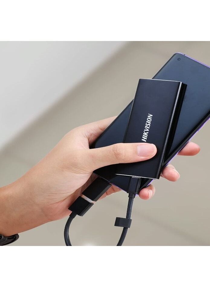 هيك فيجن - هارد SSD خارجي بسعة 512 جيجابايت من هيكفيجن- سرعة تصل الى 540 ميجابايت/ثانية - منفذ USB 3.1 نوع سي، محركات تخزين خارجية ذات حالة ثابتة، هارد SSD محمول من سلسلة T200N - Image 1