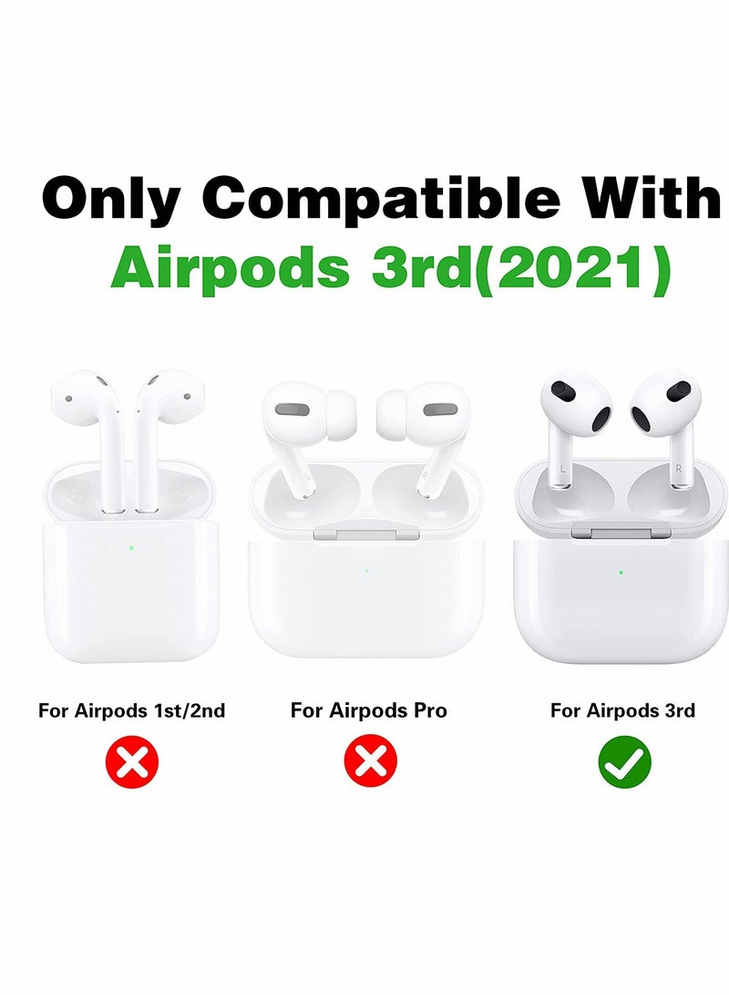 Compatible with AirPods 3 Case Cover, 3rd Generation 2021, with Cute 3D Clear Glitter Butterfly Design Smooth Soft TPU Cover Case for Airpods 3, Pretty Design Bling Shiny Stylish with Keychain - Image 2