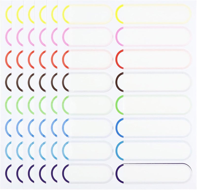 LinJie 96PCS Waterproof Name Sticker Labels for Baby Bottles , Lunch Boxes , and More - Multicolor - Image 1