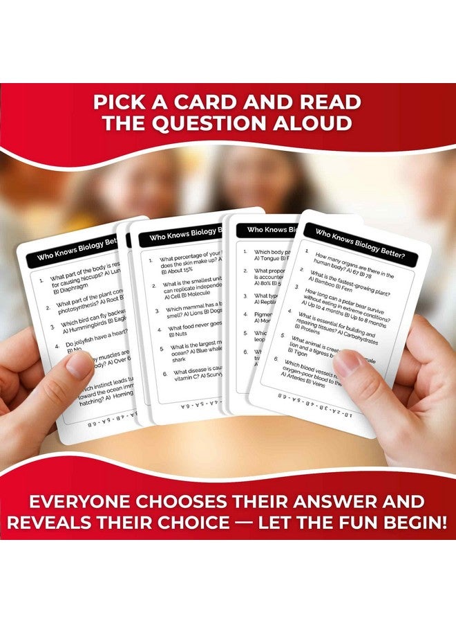 quokka ألعاب لوحية للأطفال من 8 إلى 12 عامًا والعائلة - لعبة بطاقات تريفيا تعليمية للأطفال من عمر 8 سنوات فما فوق - من يعرف البيولوجيا بشكل أفضل؟ - أكثر من 500 سؤال للتعلم الممتع وليلة ألعاب عائلية - تريفيا علمية للأطفال - Image 2