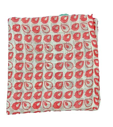 GREENBUB 100% Organic Cotton Muslin Flats/Nappies/Square Swaddle - 80 X 80 cms - Set of 3 (Pink) - Image 2