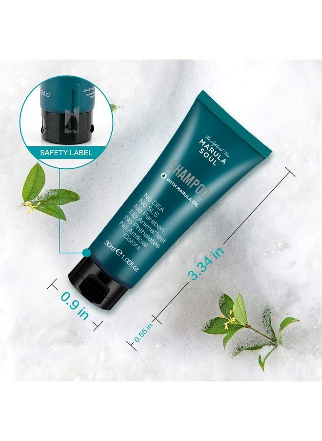 OPPEAL.HOSMALL Oppeal Marula Oil Travel Size Shampoos In Bulk ( 1.05 Fl Oz 50 Pack) Mini Tube For Use In Hotel/Vacation Rental/Guest Room Deeply Cleanning Ambergris Scent Eco Friendly Container All Hair Types  - Image 4