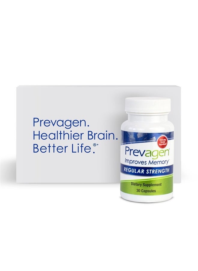 Prevagen - Improves Memory - Regular Strength 10mg, 30 Capsules with Apoaequorin And Vitamin D with Attractive and Stackable Prevagen Storage Box - Image 1