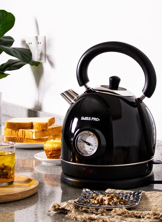 سويس برو+ غلاية ريترو 1.8 لتر  2200 وات - أسود - SP-WK2200B - Image 3