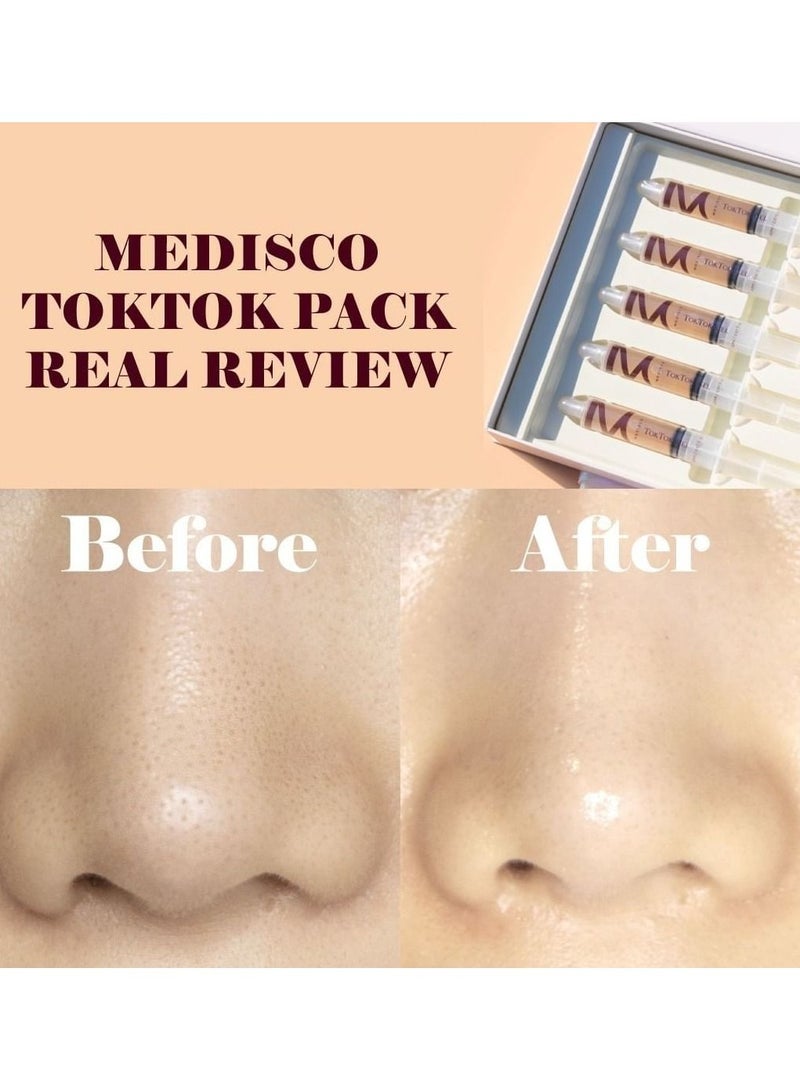 stayve Carboxy Therapy Medisco Tok Tok 5pcs for Glowing Skin Whitening Skin Texture Improvement Moisturizing Slimming Lifting Carboxy facial Kit Co2 Face Mask - Image 5
