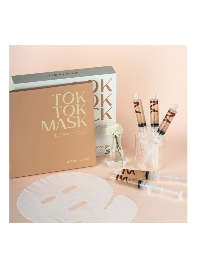 stayve Carboxy Therapy Medisco Tok Tok 5pcs for Glowing Skin Whitening Skin Texture Improvement Moisturizing Slimming Lifting Carboxy facial Kit Co2 Face Mask - Image 2