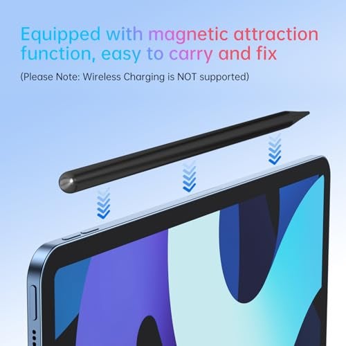 ANYQOO Stylus Pen for iPad 11th Generation, 15H Working Time Tilt Sensitivity Palm Rejection Pencil for 2018-2025 iPad A16 11/10/9/8/7/6th, Pro 11"/12.9"/13 inch M4, Air 3/4/5/M2/M3, Mini 5/6/7 A17 Pro - Image 4