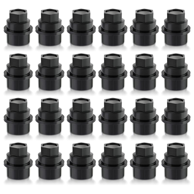 AUTOKAY 15646250 Wheel Lug Nut Cap Covers Thread Fits for Chevrolet Astro Colorado Avalanche Express Silverado Suburban for Cadillac Escalade for GMC Safari Savana Yukon Pack of 24