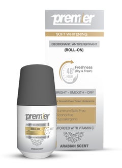Premier Soft Whitening Deodorant, Antiperspirant Roll On - Arabian Scent 50 GM