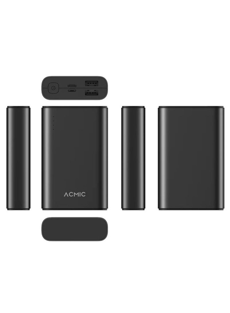 ACMIC 10000mAH Mini Metal Power Bank Portable PD 18w Fast Charge - Image 2