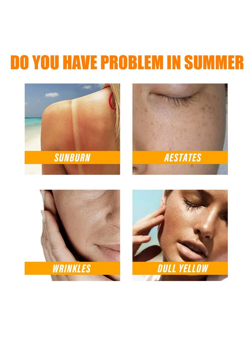 EELHOE Sun Protection Cream. Easy To Absorb Instant Facial Solar Sun Block, Sun Cream With Light And Non-greasy Texture, Sun Protection Gel Isolation Lotion Suitable For Sensitive Skin, (40g) - Image 5