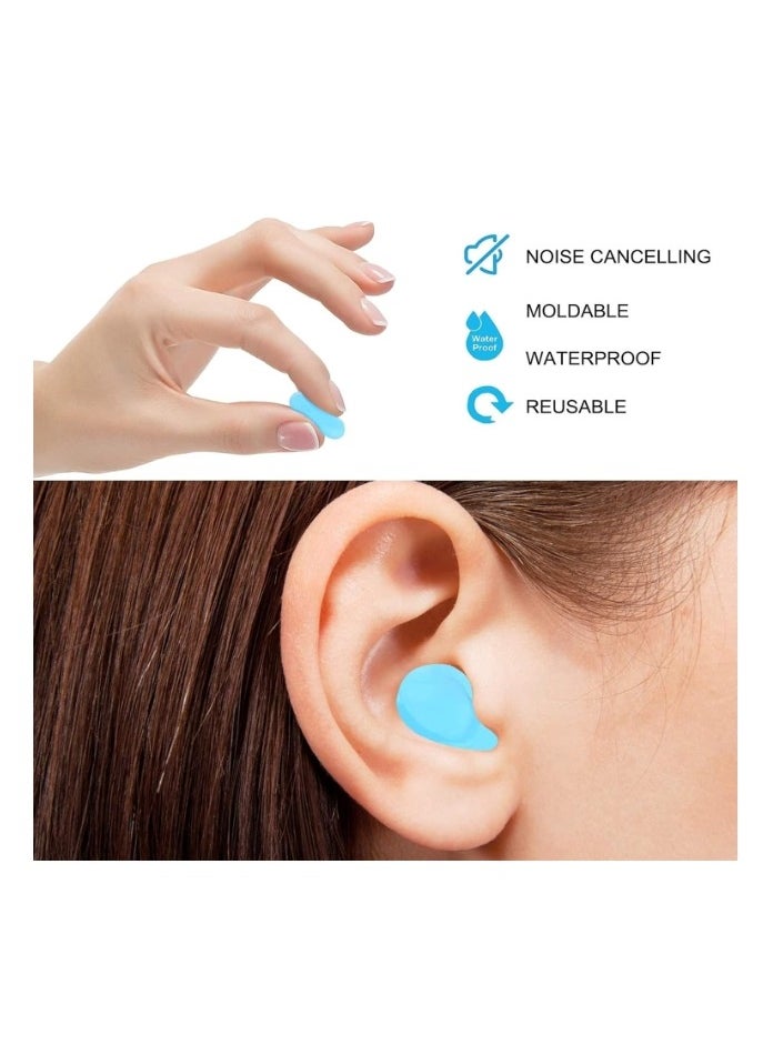 OASIS-TH Reusable Silicone Ear Plugs, 6 Pairs Waterproof Noise Cancelling Ear Plugs for Sleeping, Snoring, Loud Noise, Traveling, Concerts, Construction, & Studying  - Image 2