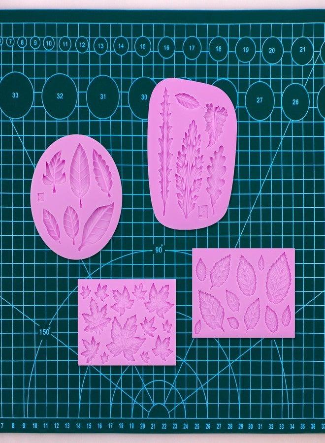 acvcatto Leaf Fondant Silicone Molds, Maple Leaf Cake Mold, Fern Leaves Chocolate Baking Mold for Cake Decoration Cupcake Topper Candy Sugar Craft Gum Paste Clay Resin - Image 5