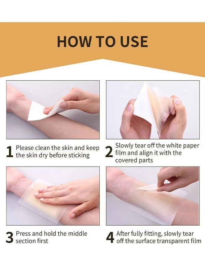 Jaysuing Tattoo Covering Up Sticker Ultra Thin Patch, Tattoo Concealing Tape Breathable And Waterproof Skin Concealing Tape Tattoo Flaw Conceal Sticker Patch Scar Cover Sticker (6PCS Skin Primary Color) - Image 4