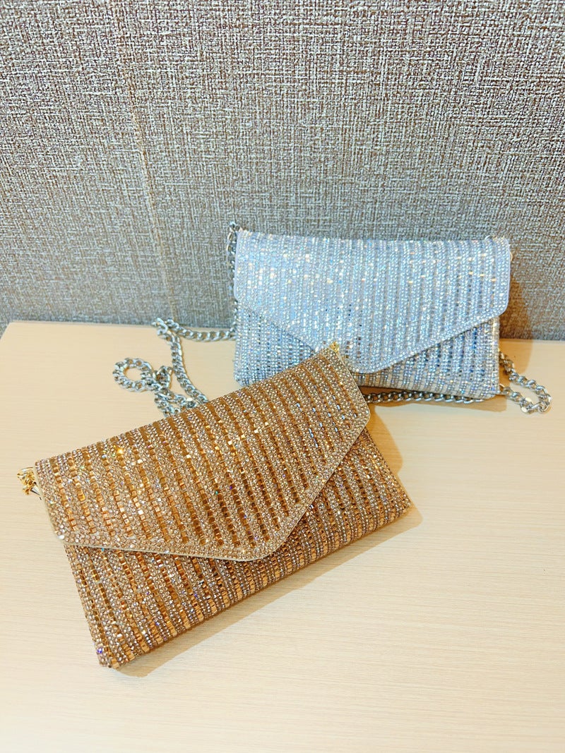 New Fashion Mobile Phone Bag Full Diamond Chain Hand-Held Small Square Bag Dinner Bag Crossbody Shoulder Underarm Bag - Image 5