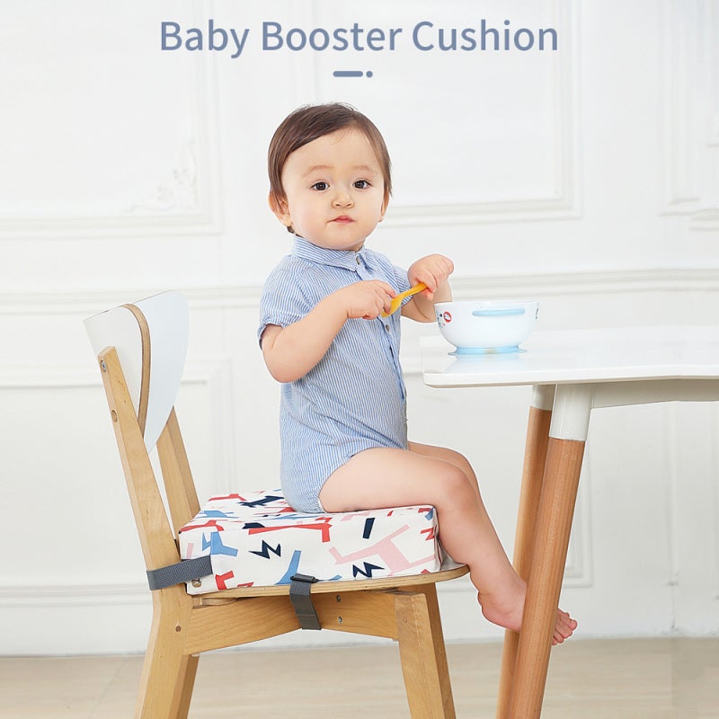 Baby Chair Booster 32 * 32 * 8cm - Adjustable & Detachable Breathable & Washable Chair Booster Cushion for Indoor Travel Camping Toddlers - Image 2