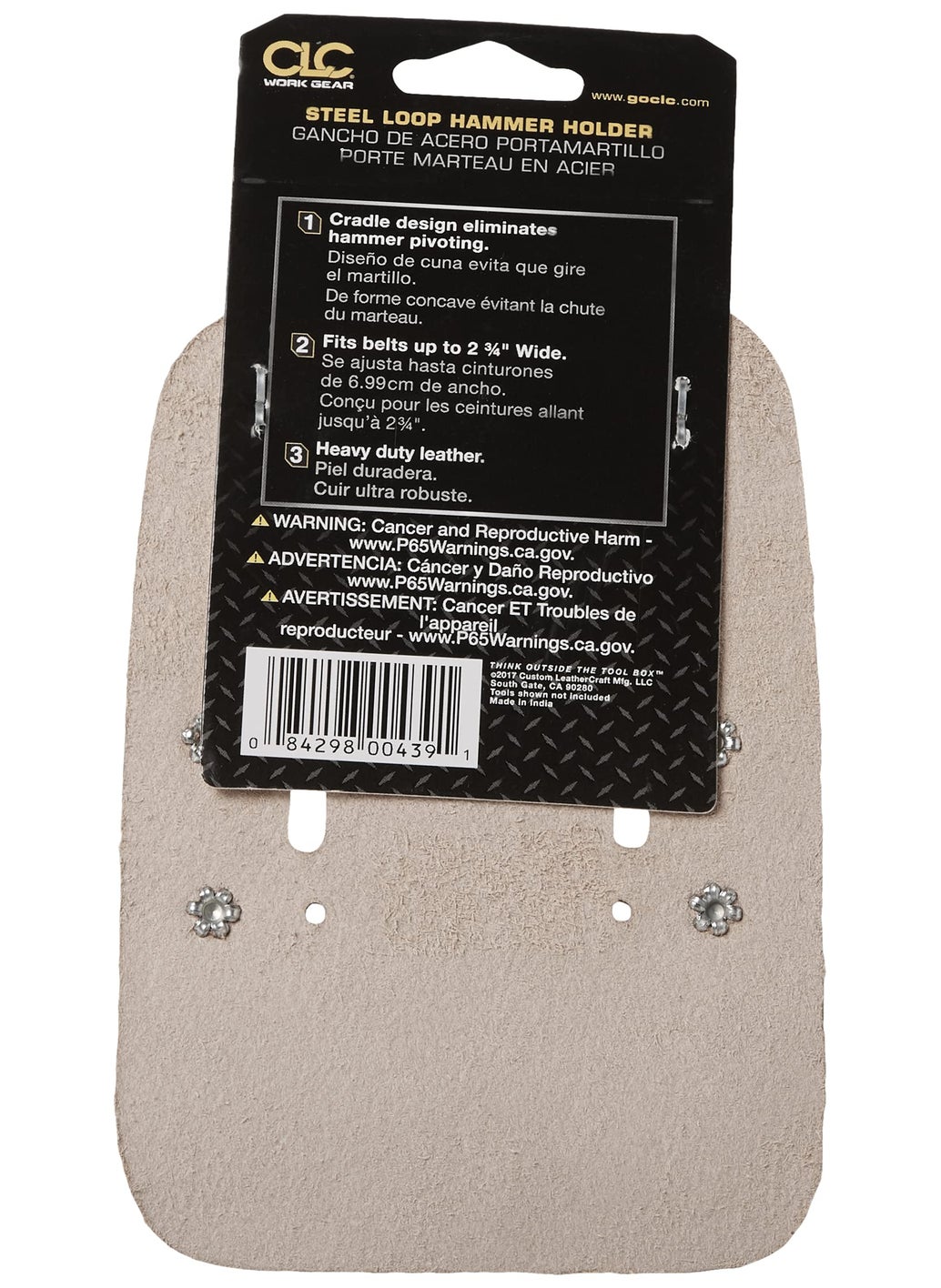 Custom Leathercraft Custom Leathercraft439 Heavy Duty Steel Loop Hammer Holder  - Image 5