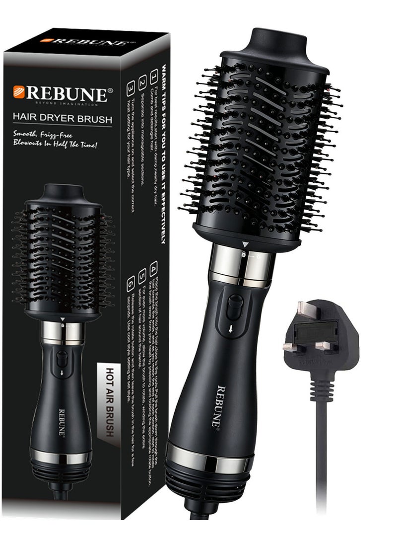 ريبون Original 1200W Electric Hair Dryer Brush Detachable One Step Volumizer and Hair Styler For Drying & Styling black - Image 1