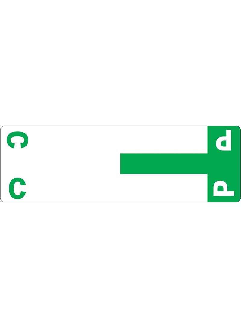 Smead Smead AlphaZ NCC Color-Coded Label, C&P, Label Sheet, Dark Green, 100 per Pack (67154) 