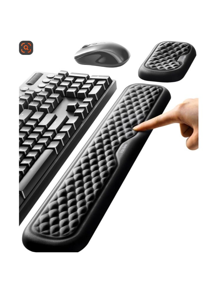 Wrist Rest for Keyboard and Mouse, Computer Ergonomic Wrist Support Pad - Image 1