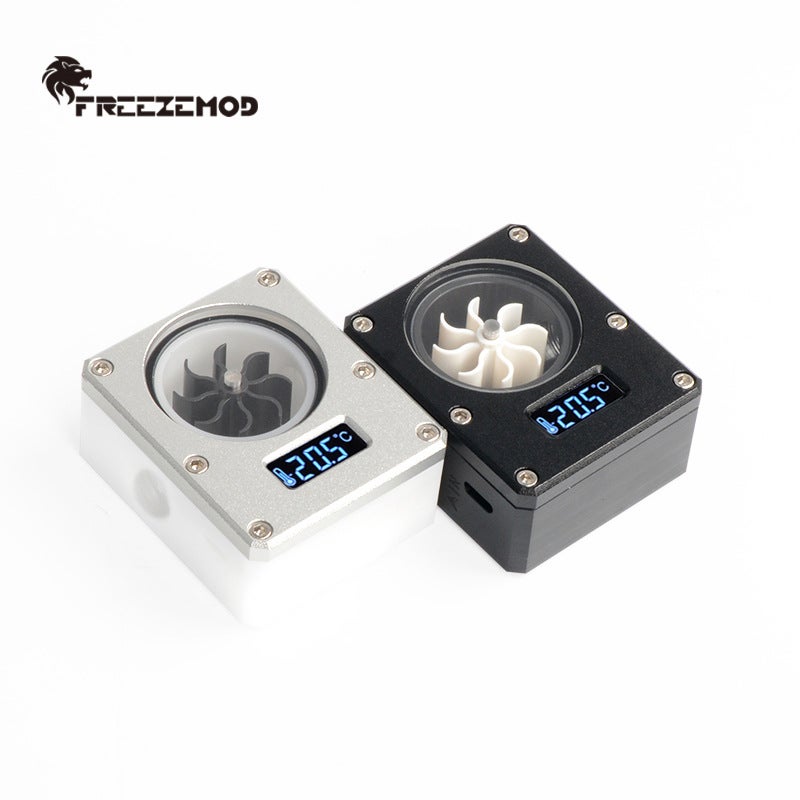 FREEZEMOD WDXS-T4 Water Cooling Temperature Display Flow Meter VA LCD Screen - Image 1