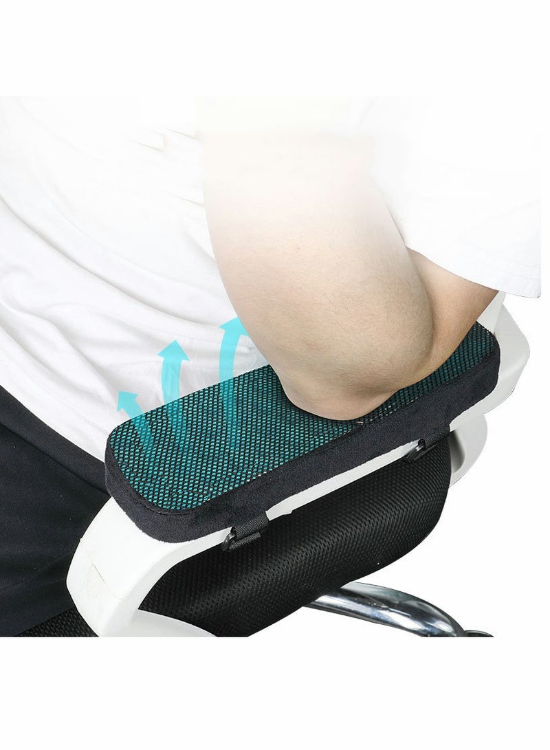 SYOSI Memory Foam Armrest Pads, Office Chair armrest Pads with Cooling Gel, Wheelchair armrest Covers, Gaming Chair Arm Cushions Pads, Computer Chair Arm Covers, Desk Chair Elbow Pillow (2 Pack)  - Image 3