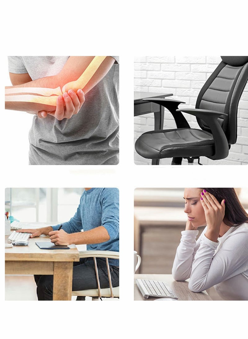 SYOSI Memory Foam Armrest Pads, Office Chair armrest Pads with Cooling Gel, Wheelchair armrest Covers, Gaming Chair Arm Cushions Pads, Computer Chair Arm Covers, Desk Chair Elbow Pillow (2 Pack)  - Image 4