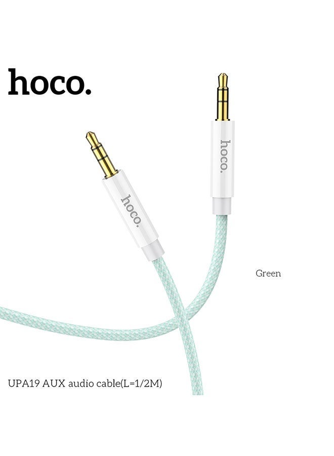 hoco. UPA19 Cable 3.5mm to 3.5mm audio AUX(L=1M, Green)  - Image 2