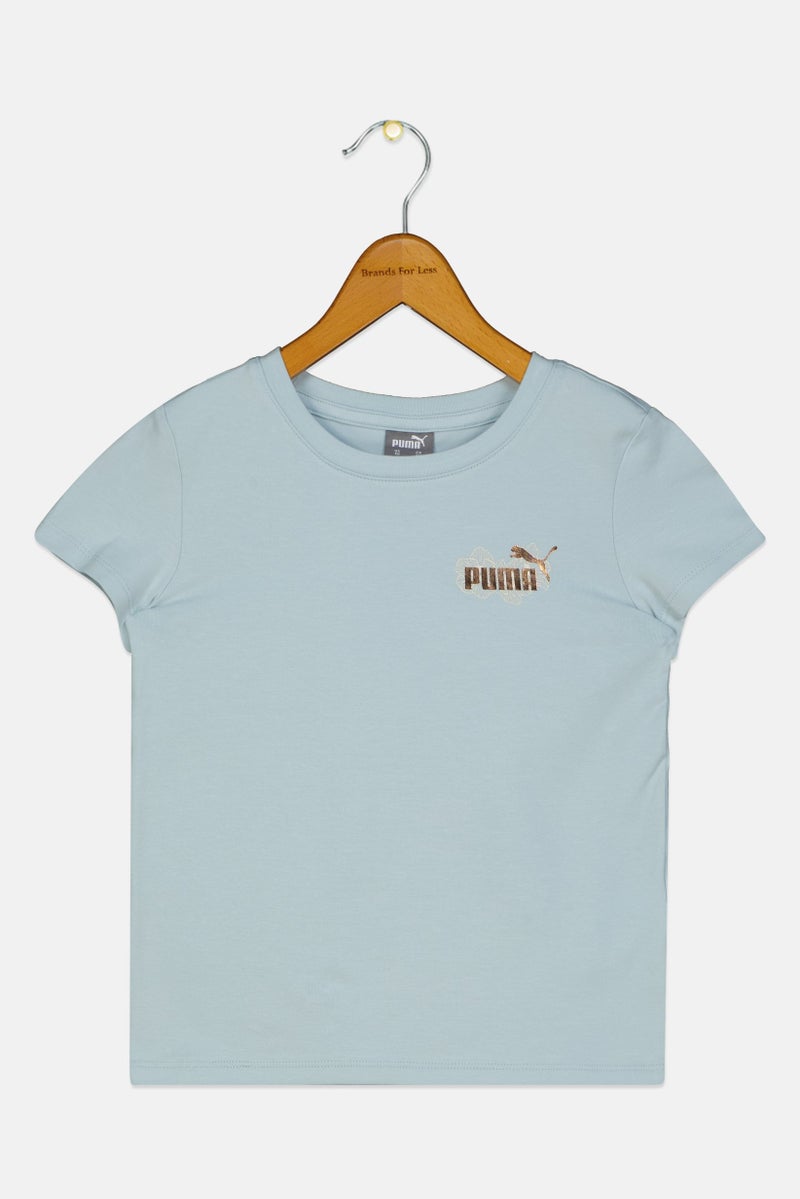 PUMA Kids Boy Sportswear Fit Short Sleeve Outdoor T-Shirt, Light Blue - Image 3