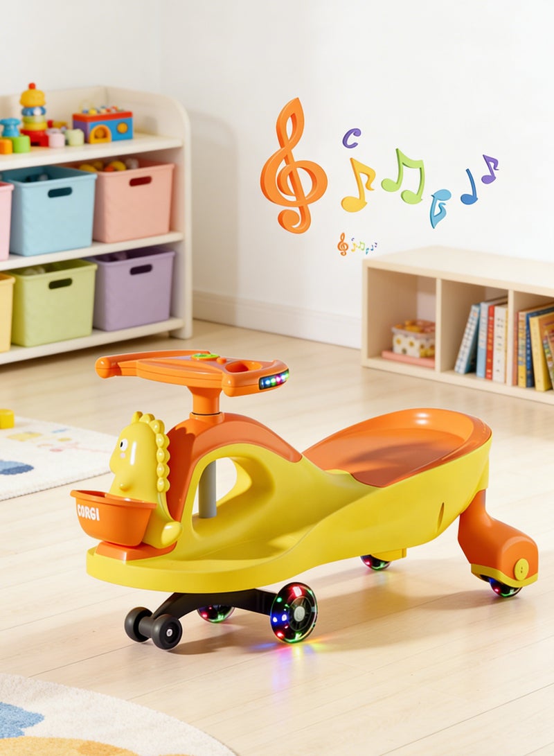 YES!TWOGO سيارة دفع للأطفال، سيارة توازن خفيفة الوزن للتأرجح في الهواء الطلق والداخل، مع عجلات صامتة وسلة تخزين، للأطفال من 1-6 سنوات - Image 1