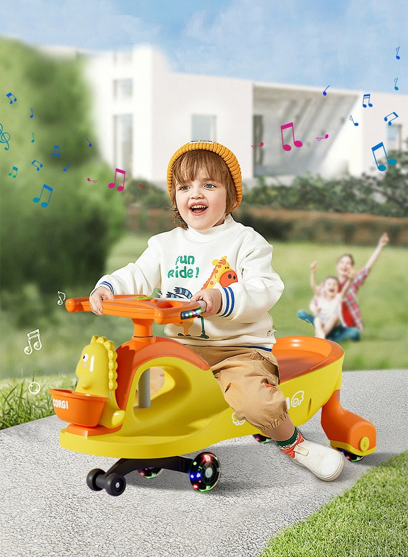 YES!TWOGO سيارة دفع للأطفال، سيارة توازن خفيفة الوزن للتأرجح في الهواء الطلق والداخل، مع عجلات صامتة وسلة تخزين، للأطفال من 1-6 سنوات - Image 2