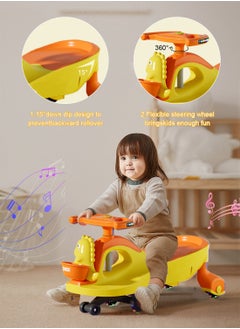 YES!TWOGO Ride on Push Car for Kids，Lightweight Balance Swing Car for Outdoor Indoor, with Silent Wheels and Storage Basket, for 1-6 Years Boys and Girls  - Image 3